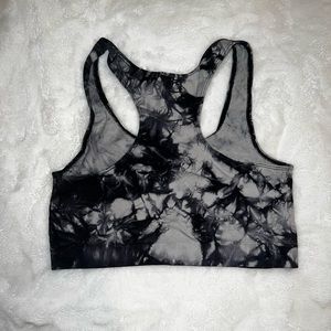 Smoky black and white sports bra size medium